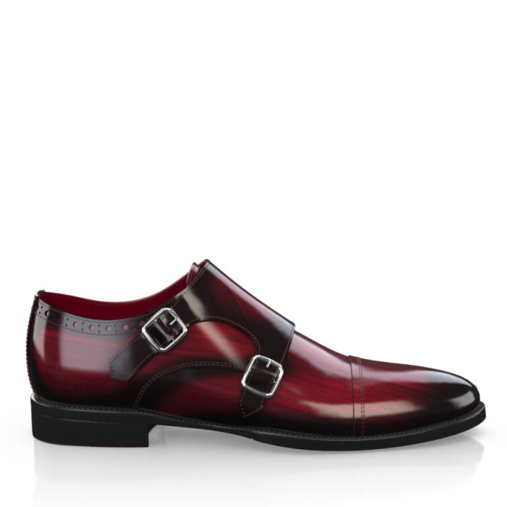 Bashwood Handmade Burgundy Leather Monkstraps